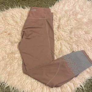 Pink and Silver Fabletics leggings
